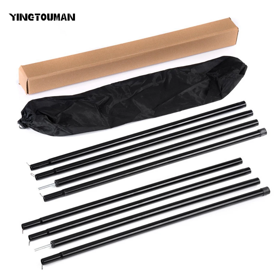 

YINGTOUMAN 2pcs/set 8 Sections Galvanized Iron Pipe Awning Rod Outdoor Support Pole Camping Awning Pole Tent Pole 4meters Pole