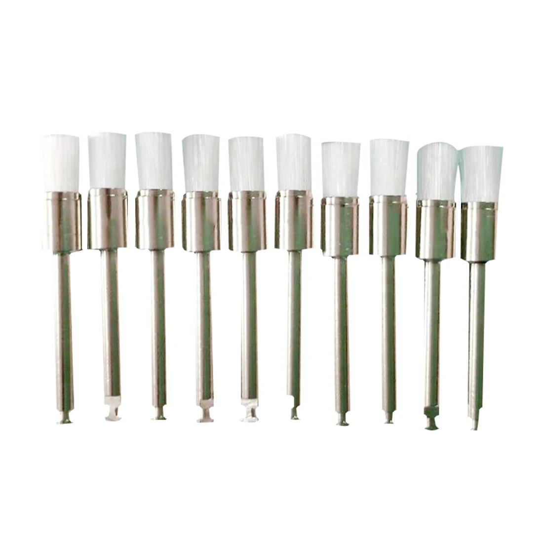 

Hot sale 100Pcs/bag Dental Lab Nylon Latch Small Flat Polishing Polisher Prophylaxis Brushes Dentist Care Products Brush Head