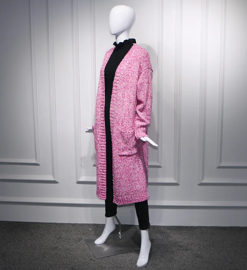 Star Song Qi Airport with The Same Thick Needle Red and White Cardigan Sweater Lazy Loose Jacket Striped Undercoat Sweater Women Star Song Qi Airport with The Same Thick Needle Red and White Cardigan Sweater Lazy Loose Jacket Striped Undercoat Sweater Women