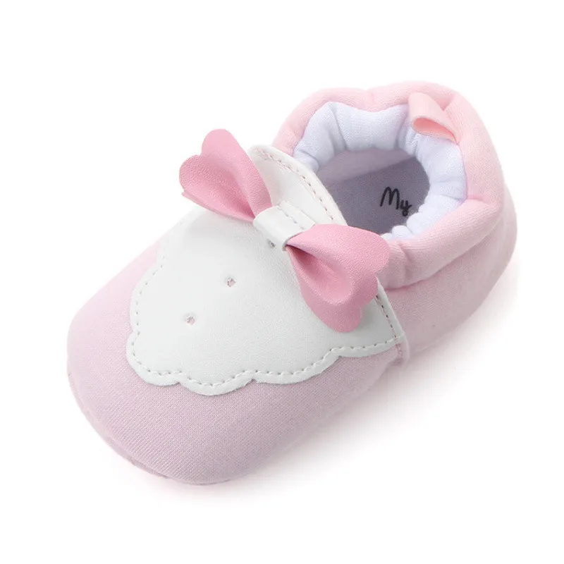1 пара, Модная хлопковая обувь для мальчиков и девочек с героями мультфильмов для первых шагов, мокасины для малышей 0-24 месяцев, нескользящая обувь с мягкой подошвой - Цвет: Pink
