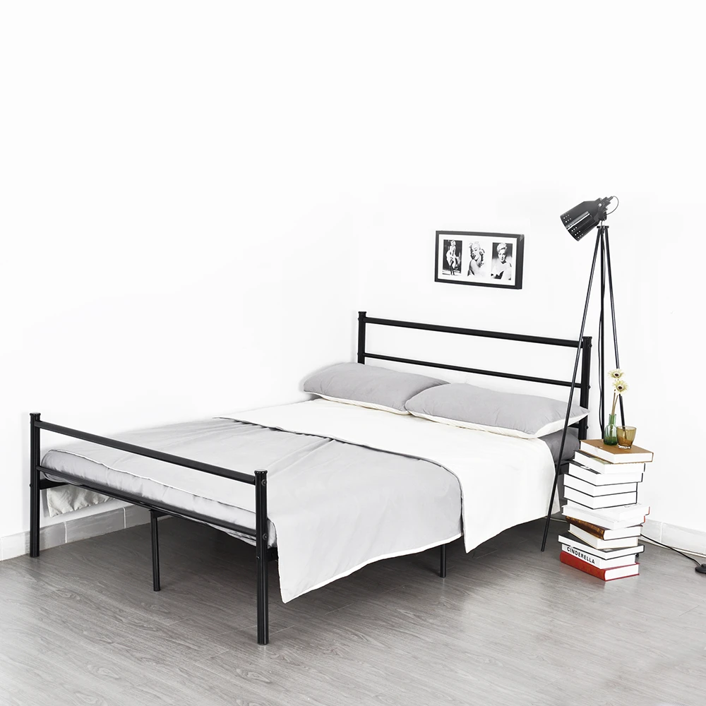 Image Aingoo Structure Stainless steel double bed Frame Good looking and modern style Bedroom Furniture Large loading Ability king bed