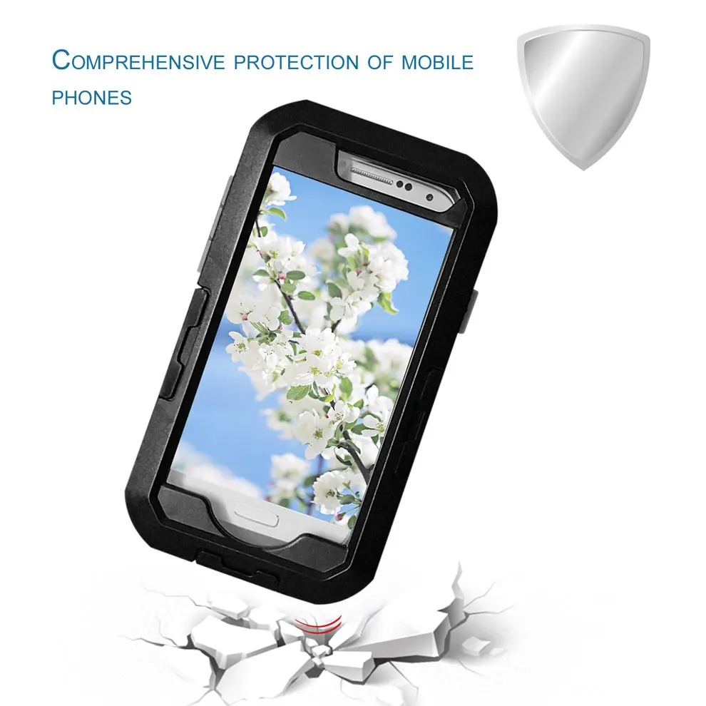 

5 Pcs Black Case Bicycle Handle Mounted Arm Wearing Swimming Diving Case Outdoor Cycling Phone Support For Samsung S5/S3/S4