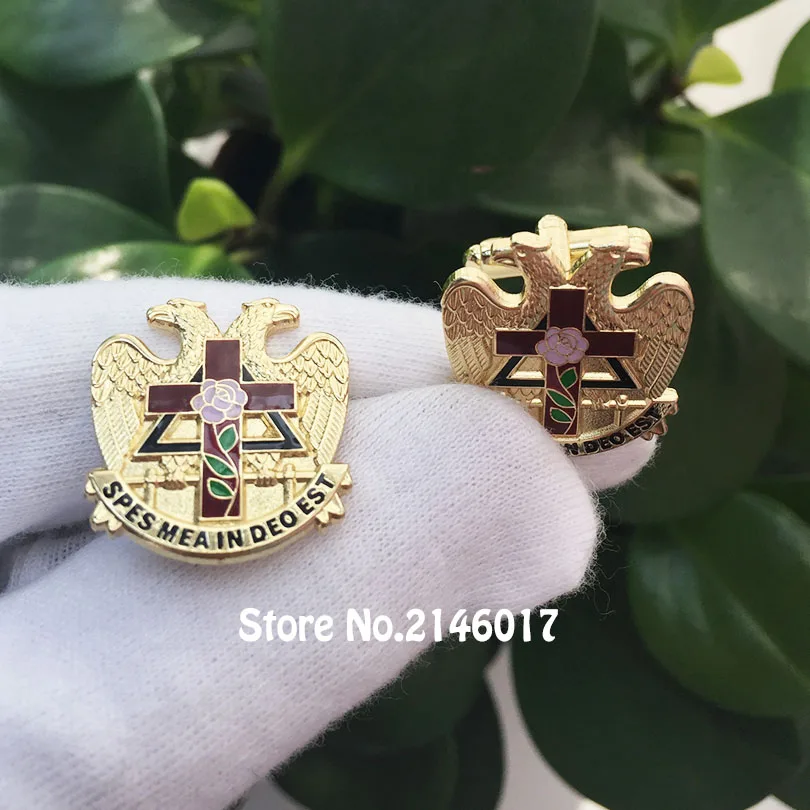 

Freemasonry Masons Cufflinks Sleeve Button Scottish Rite Rose Croix Cross 32 Degree Masonic Masonry Freemason Cuff Link