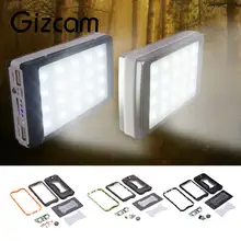 Gizcam 3 in 1 Outdoor Camping Dual USB Port External Solar Panel Power Bank Box Charger Case DIY Kit Set with Compass LED Light