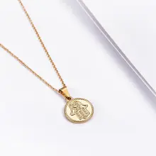 ZFVB модные золотые цвет Хамса рук Цепочки и ожерелья s Для женщин Нержавеющая сталь Формы Ладони Цепочки и ожерелья кулон подарок руки ювелирные украшения Fatima