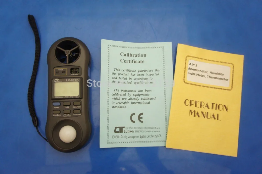 

Lutron LM-8000A Mini 4 in 1 Environmental Quality Meter Anemometer Humidity Light Meter Tester Thermometer