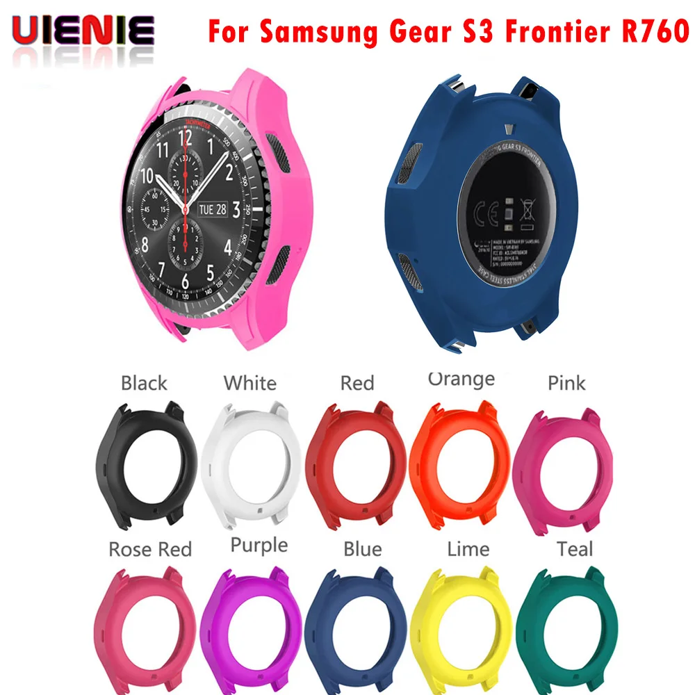 

Smart Cover For Samsung Gear S3 Frontier Silicone Protection Silicone Case Cover frame shell For Samsung Gear S3 Frontier R760