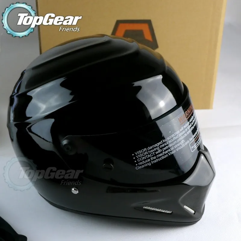 For TopGear The STIG Helmet  TG Collectable  as SIMPSON Pig  Motorcycle Helmet  Black Stig's Black Helmet with Black Visor 99874
