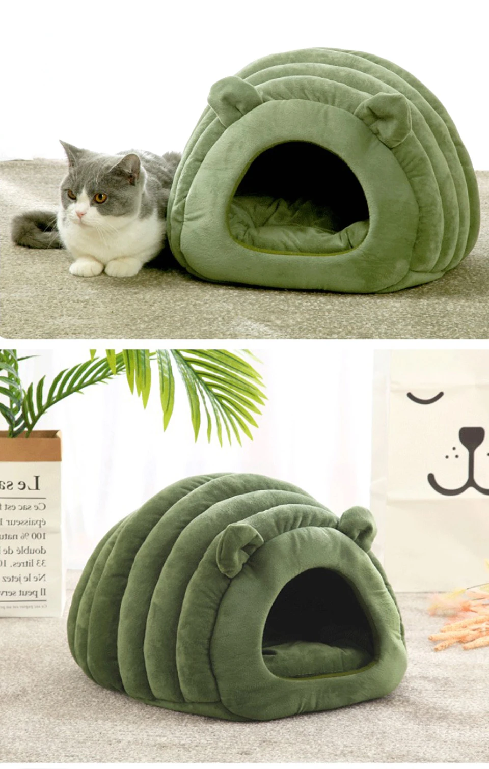 Складной домик для кошки HEYPET мягкий коралловый флисовый коврик для кошек кровать для маленьких собак спящие коты кровать для щенка коврик для домашних животных принадлежности