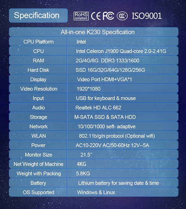 Заводская цена oem 18.5 21.5 23.5 27 дюймов ПК с Процессор i3i5i7 все в одном настольный компьютер PC с сенсорным монитор FHD экран оптом