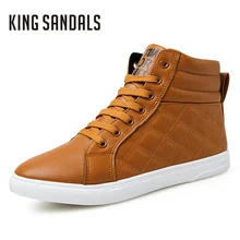 Zapatos Para Caminar Al Aire Libre de los hombres del Top del Alto de Los Hombres Cómodos Zapatos Casuales Plana Con Suela De Goma resistente al Desgaste 2017 de Los Hombres del Entrenador