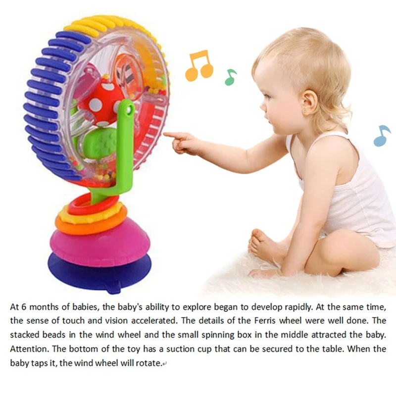 New Baby Toy Three-color Model Rotating Windmill Stroller Dining Chair With Suction Cups Educational Toys For Kids New Baby Toy Three-color Model Rotating Windmill Stroller Dining Chair With Suction Cups Educational Toys For Kids