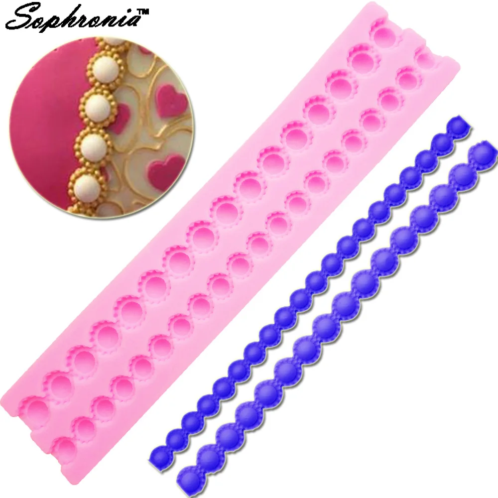 

Sophronia M307 Pearl Silicone Cake Mold Jewelry Cupcake Fondant Cake Decorating Tools Clay Resin Chocolate Gumpaste Candy Mould