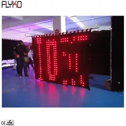 Flyko СВЕТОДИОДНЫЙ занавес P80mm 2x2,5 m ткань для проекции светодиодного Видео бесшовное соединение молнии звезда ткань будки сценические чехлы