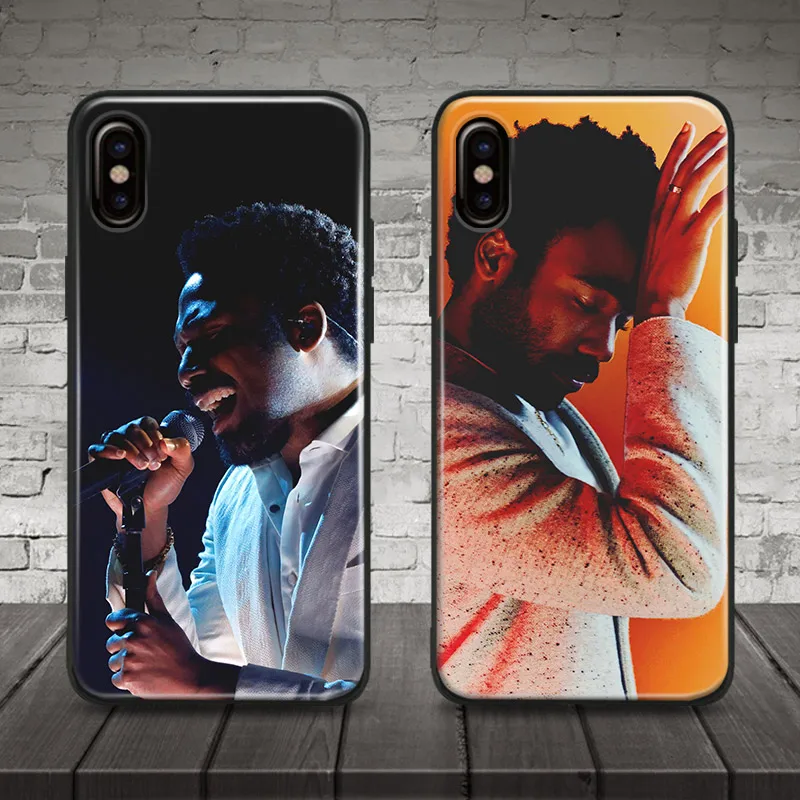 

DONALD GLOVER rapper hiphop Soft Silicone Phone Case Cover Shell For Apple iPhone 5 5s Se 6 6s 7 8 Plus X XR XS MAX