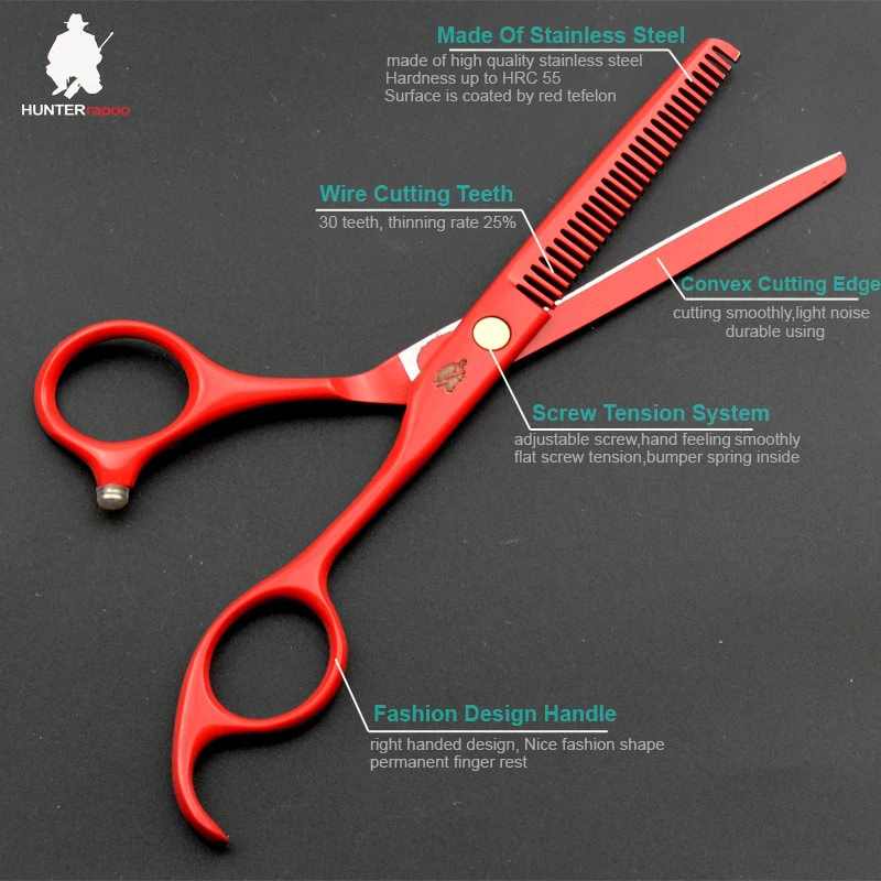 

30% Off HT9115 5.5" Barber Scissors Professional Thinning Shear Hairdressing salon scissor for hair cut hairdresser supplies