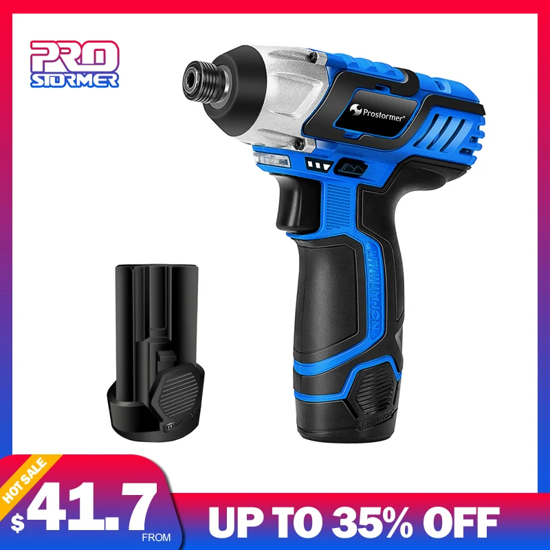 

PROSTORMER 12V Electric Screwdriver Cordless Drill 100NM Rechargeable Battery Power Cordless Screwdriver Screw Power Tool