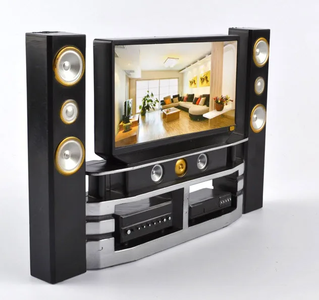 طفل اللعب أثاث اكسسوارات tv مسرح الطفل مجموعة الزي بيت الدمية لعب بيت الدمية باربي ل الوحش عالية دمية