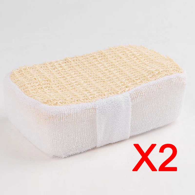 2 pz nuovo bagno di spugna super soft pennello sfregamento sfera spa scrubber per le donne