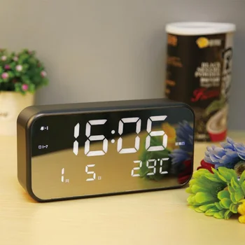 

8.26inch Thermometer Large Screen LED Digital Music Alarm Clock Multifunctional With Date Display Temperature Digital Display