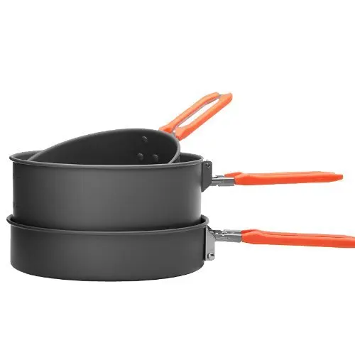 # Fuego Arce 2-3 persona Camping Pot cocinar Picnic juego de utensilios fuego Arce titanium utensilios de cocina de camping al aire libre 630G feast3