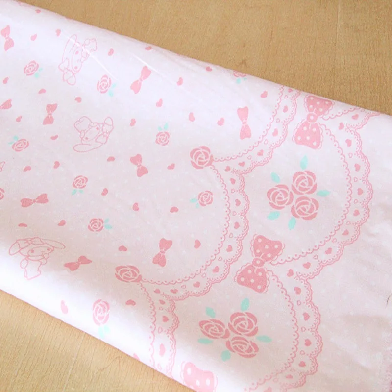 Lucadiy 112*50 см розовый кролик узлов хлопчатобумажной Ткань для DIY Вышивание ткань