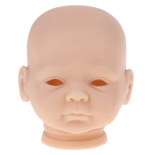 Настоящий мягкий винил 20 дюймов Reborn Awake Baby Doll новорожденный Неокрашенная голова лепить комплект DIY АССС#3