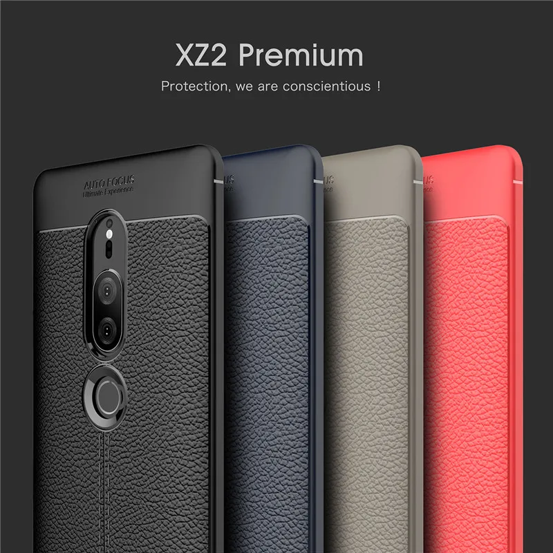 

For Sony Xperia XZ2 Premium Case Fashion Ultra-Thin Shockproof Soft TPU Leather Phone Cover for Sony Xperia Xz2 Premium Funda