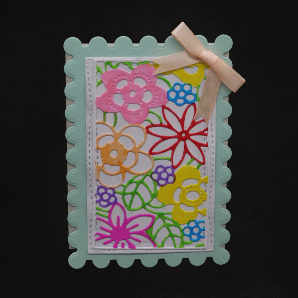 

CUTTING DIES Rectangle Flower Scrapbooking Metal clear Stamps Craft Gift Box Card making Stencils New 2018 Embossing troqueles