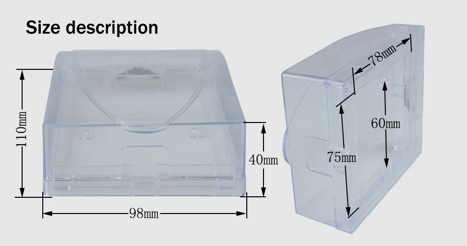 WELAIK UK настенный выключатель-прозрачный-водонепроницаемый ящик-пластиковый огнестойкий-ABS B-FSH