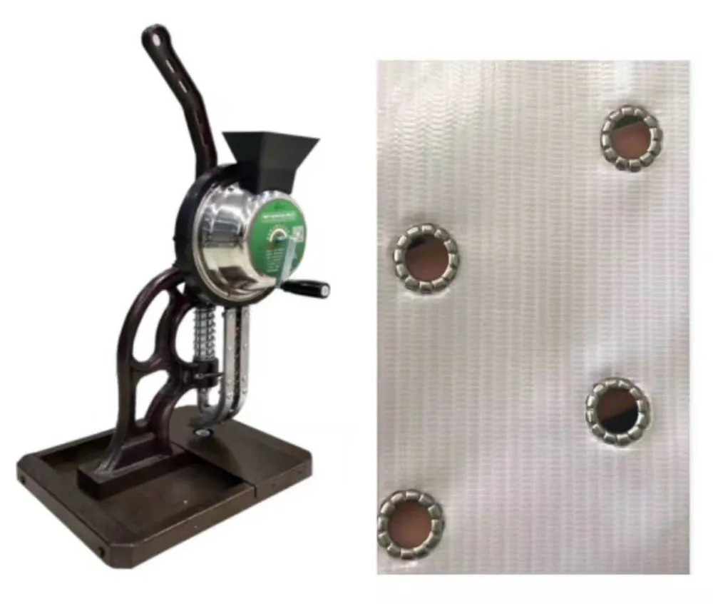 

semi-autoamtic single ring flex banner eyelet machine