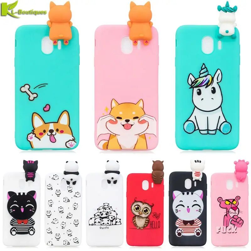 

For Samsung Galaxy J4 2018 Cover Case on For Samsung Galaxy J4 2018 J400F Fundas 3D Cartoon Toy Soft Silicone Phone Cases Coque
