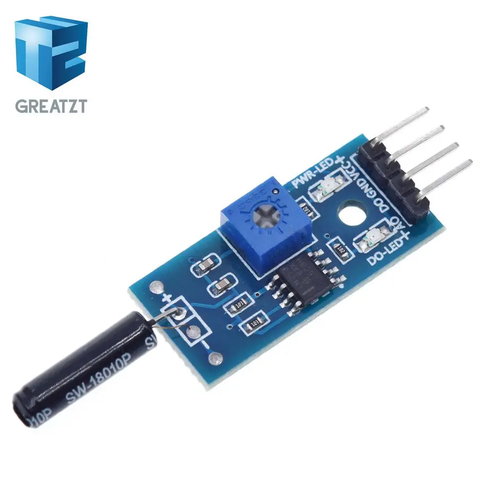Модуль датчика вибрации GREATZT SW18010P нормально открытый Вибровыключатель модуль