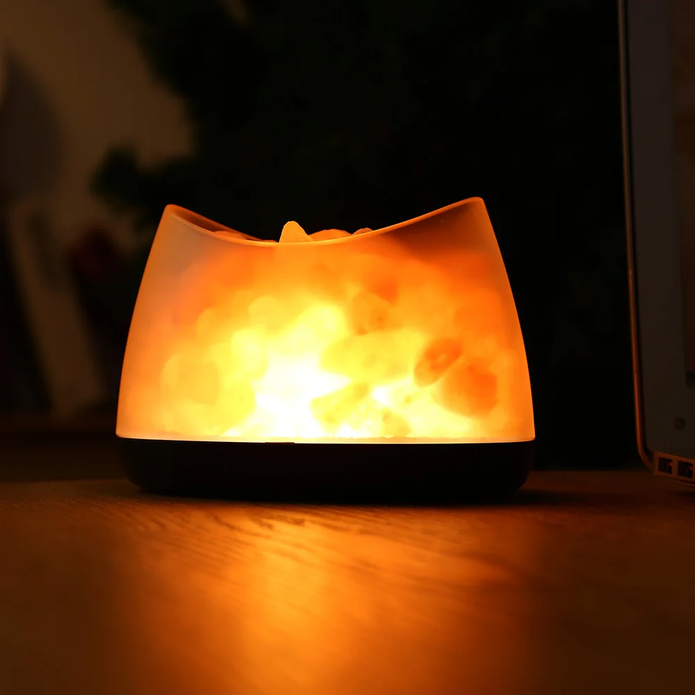 

LightMe Natural Himalayan Salt Wire Mesh Basket Vase Lamp With Cord Romantic Light Effect Atmosphere Light