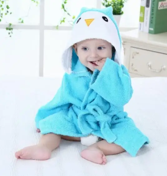 Банное полотенце с капюшоном для детей, банный халат для малышей, милое полотенце с рисунком животных, детское одеяло с капюшоном, банное полотенце для малышей - Цвет: 7