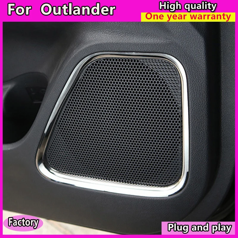 Car styling Sound Horn Covers Trim For Outlander 2013 2014 2017
