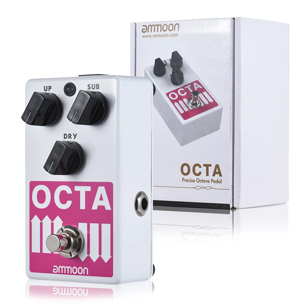 Ammoon OCTA электрогитара педаль Точный генератор полифонической октавы гитарный эффект педаль поддерживает суб/АП октаву и сухой сигнал