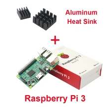 Raspberry Pi 3 Modell B E14 1G 64-Bit Quad-Core ARM WiFi & Bluetooth + CPU Aluminium-kühlkörper Für Raspberry Pi 3 Kostenloser Versand