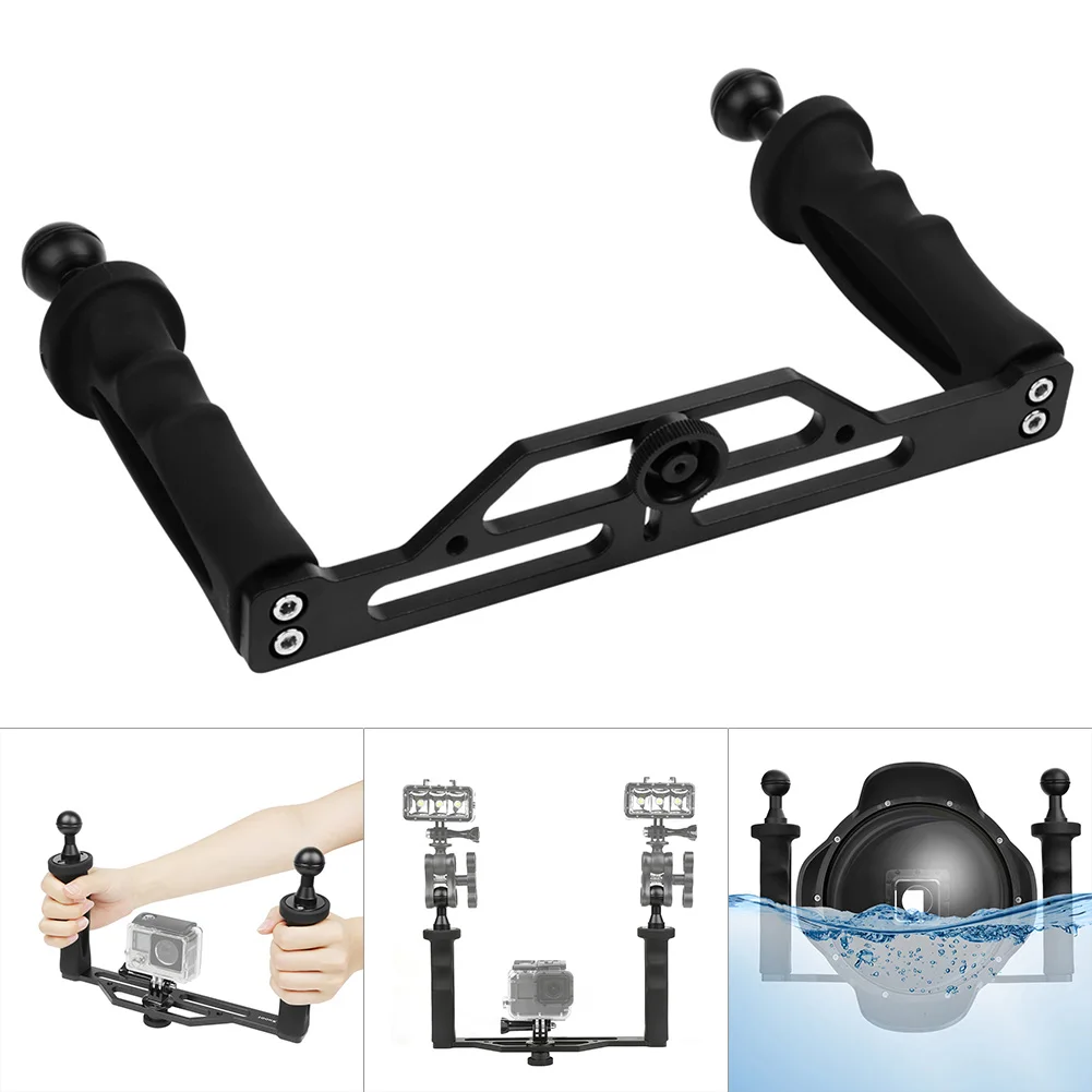 

Camera Handheld Stabilizer Aluminum Alloy Diving Photography Double Handle SD998
