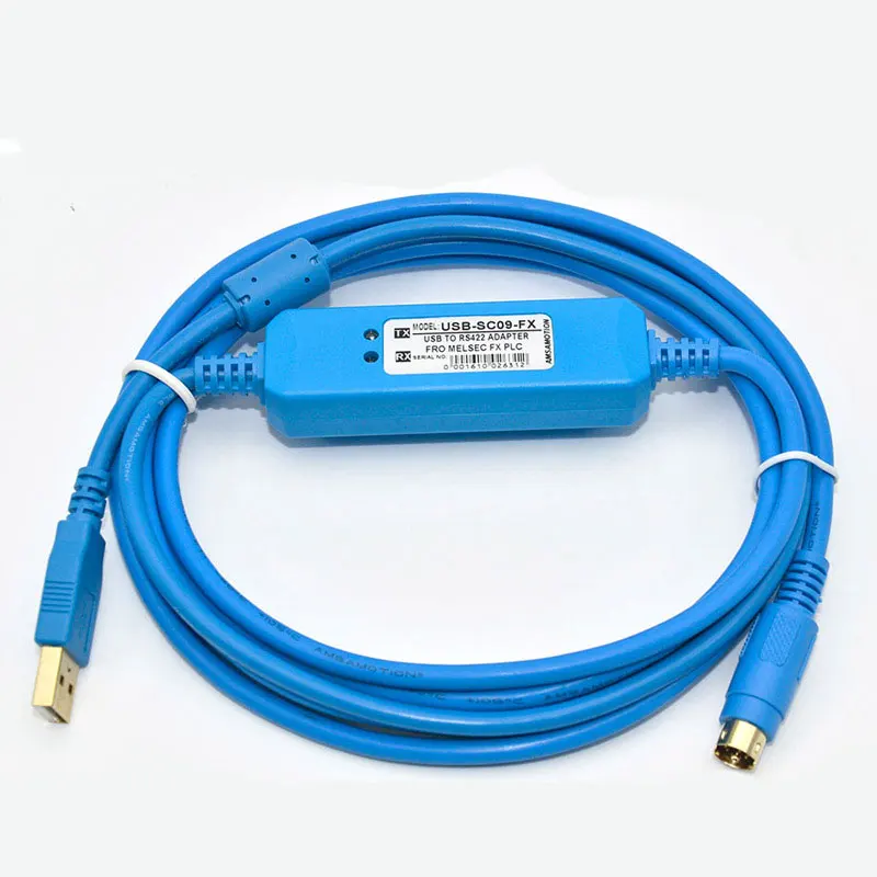 

Gold plated Type USB SC09 FX Adaper Suitable For Mitsubishi FX Series PLC USB-SC09-FX Programming Cable