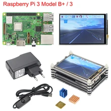 Raspberry Pi 3 B+ Plus Starter Kit Raspberry Pi 3 + 3.5 inch Touchscreen + 9-layer Acrylic Case + 2.5A Power Supply + Heat Sink