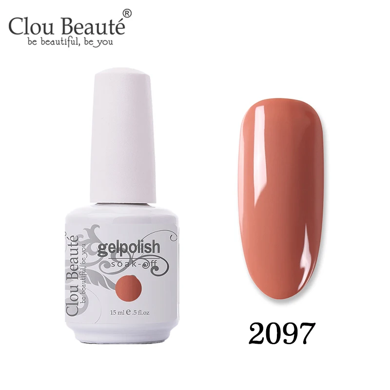 Гель-лак серии Clou Beaute серого цвета, 131 цветов, Гель-лак для ногтей, СВЕТОДИОДНЫЙ УФ-гель для ногтей, впитывающий ногти, Гель-лак, грунтовка - Цвет: 2097