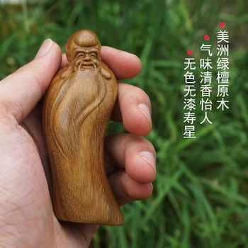 

Green sandalwood (Fulu Shouxing) wooden carving handles