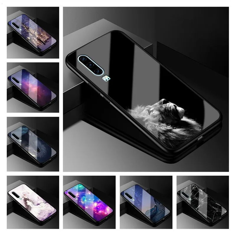 Роскошный стеклянный чехол для huawei P30 Pro Чехол мягкая защитная рамка задняя крышка чехол для huawei P30 Lite чехол P 30 P30Pro P30Lite Coque