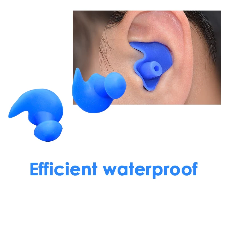 1 Pair Soft Ear Plugs Environmental Silicone Waterproof Dust-Proof Earplugs Diving Water Sports Swimming Accessories