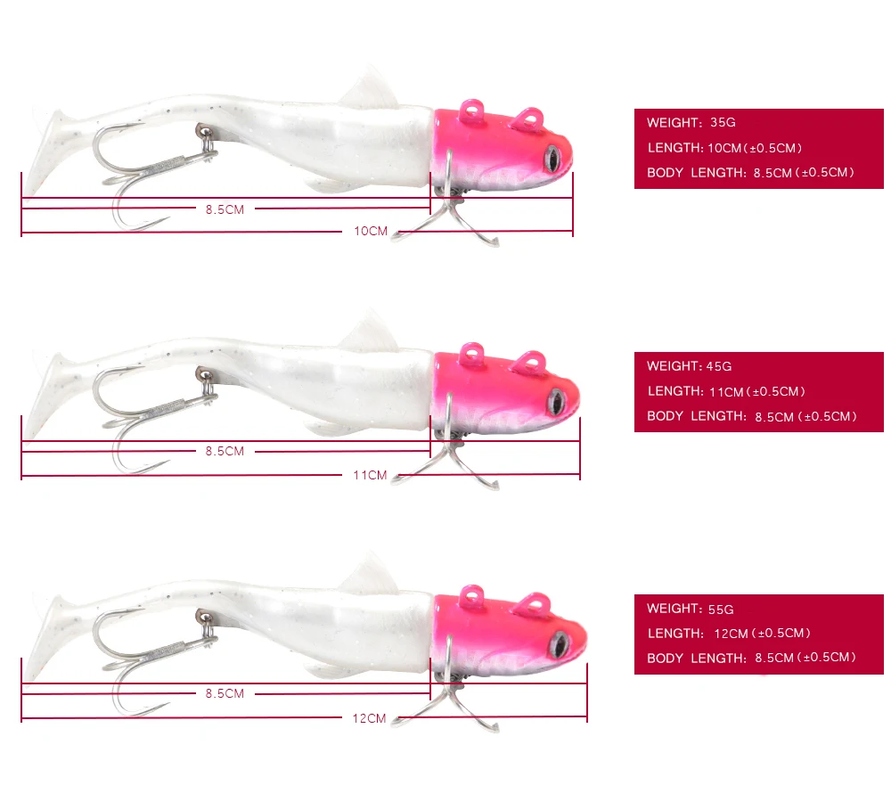 35-55 г джиг свинцовая головка силиконовая приманка для рыбалки приманки 10-12 см резиновый червь отсадка приманка воблер Shads Мягкая приманка