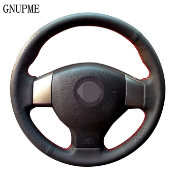 

Black Artificial Leather Car Steering Wheel Covers for Nissan Tiida 2004-2010 Sylphy 2006-2011 Versa 2007-2011