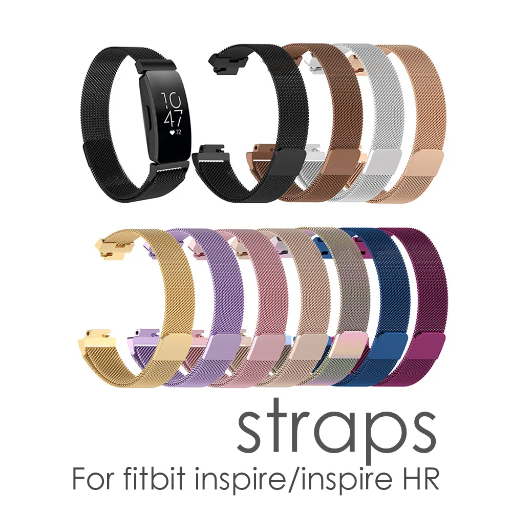 

For fitbit inspire / inspire HR metal wristband multi-color strap for fitbit inspire metal strap for fitbit inspire HR