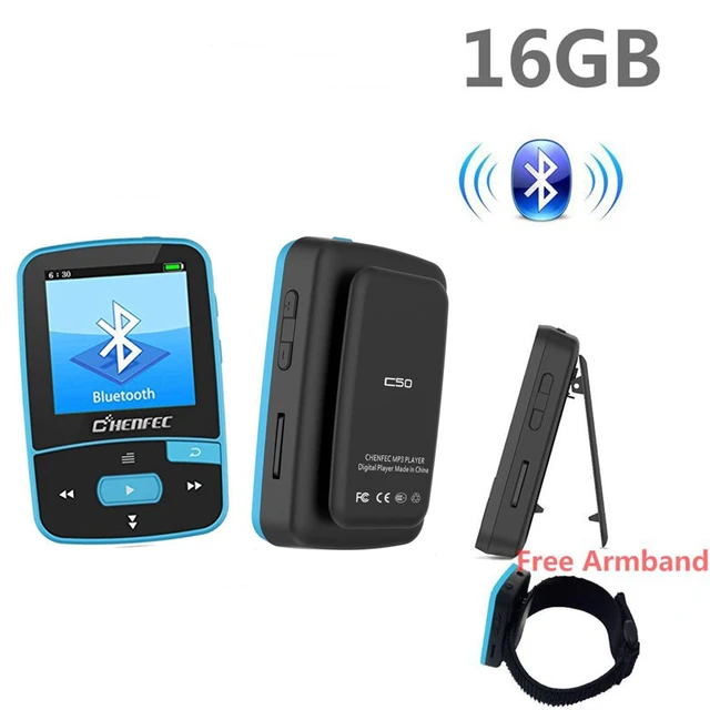Bluetooth MP4 Player 16GB Clip Sport Sweatproof Lossless Audio Player