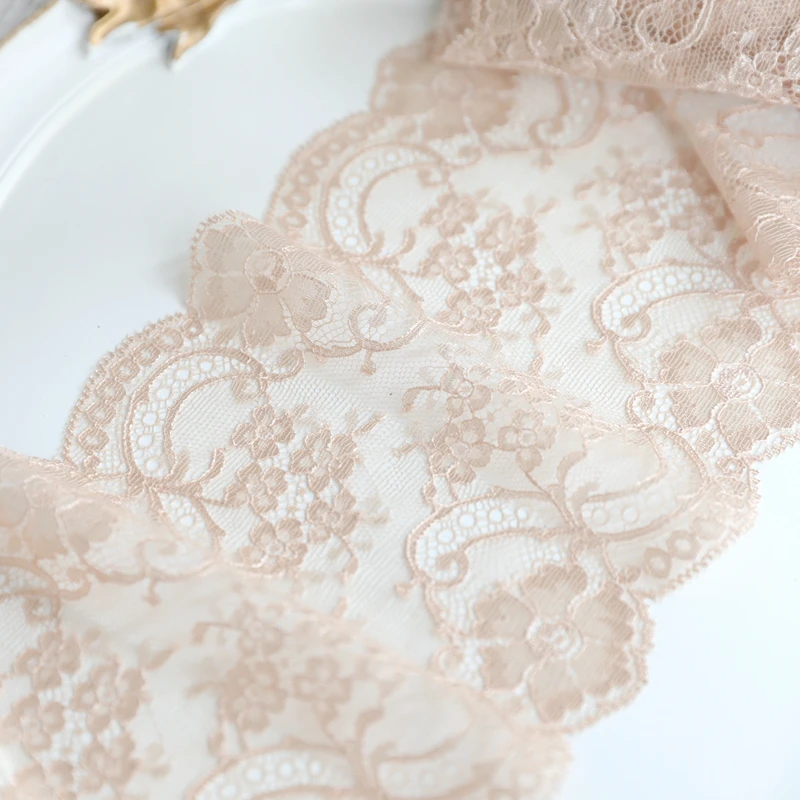 

5Meters/lot 17CM wide Japanese style flesh-colored mesh lace Doll clothes / women's underwear lace SC808
